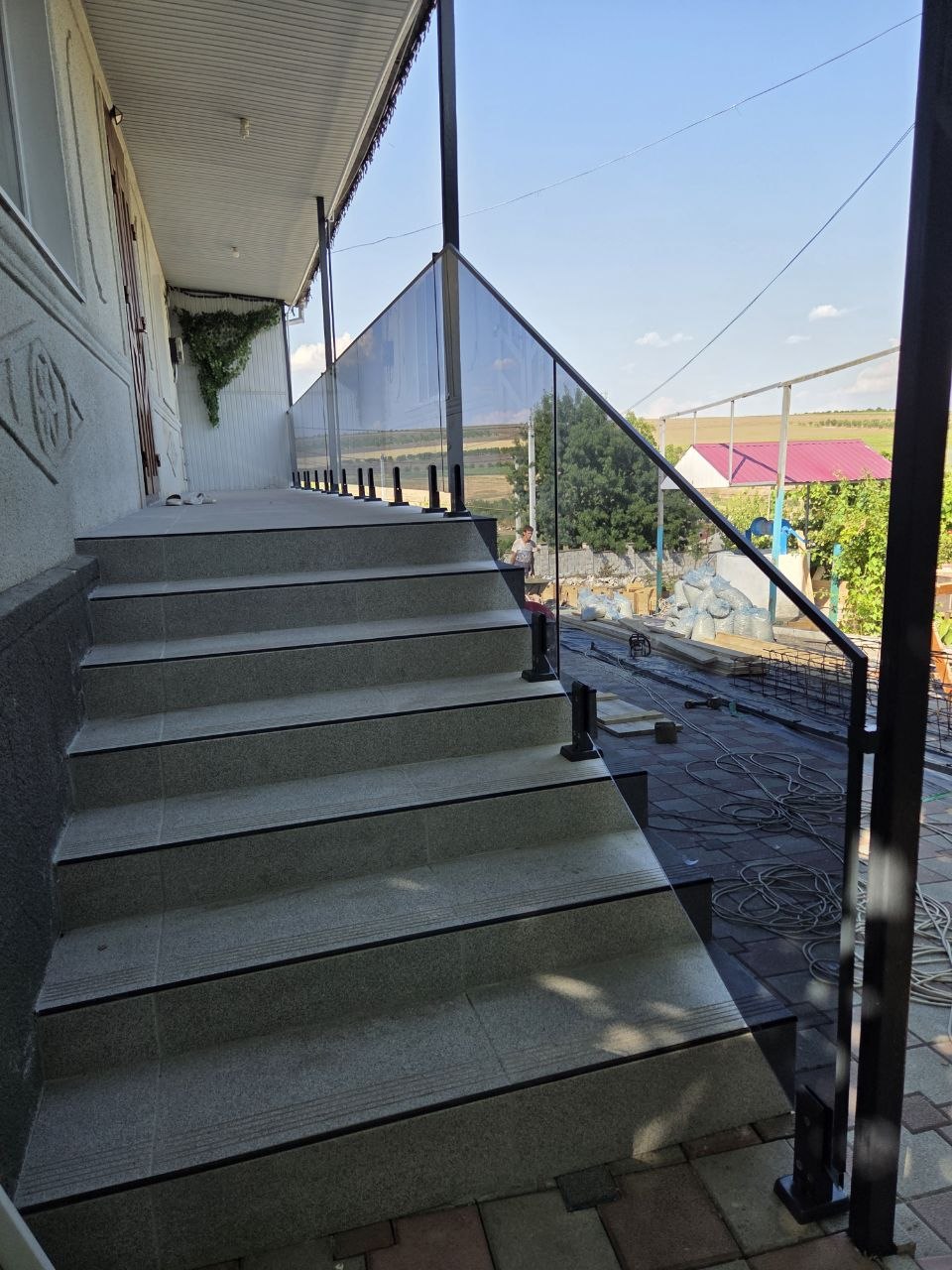 Balustradă din sticlă realizată pentru terasă